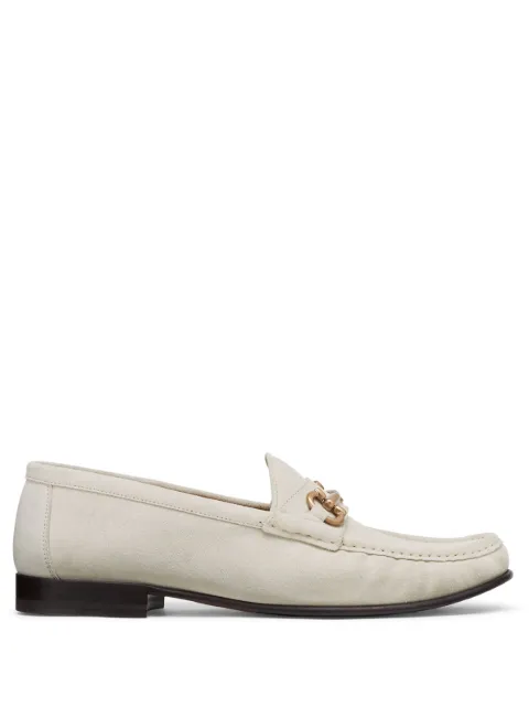 Brunello Cucinelli decorative-buckle leather shoes White MZUPEAV797C8057
