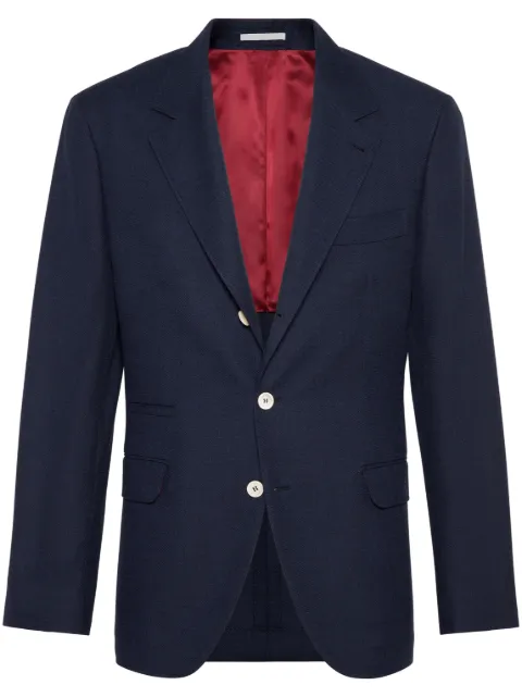 Brunello Cucinelli single-breasted wool blazer Blue MS4637BTCC009