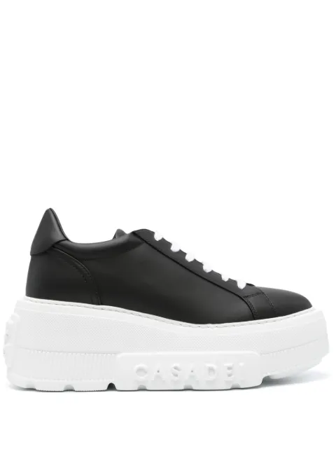 Casadei Nexus leather wedge sneakers Black 2X894U0701SALEN