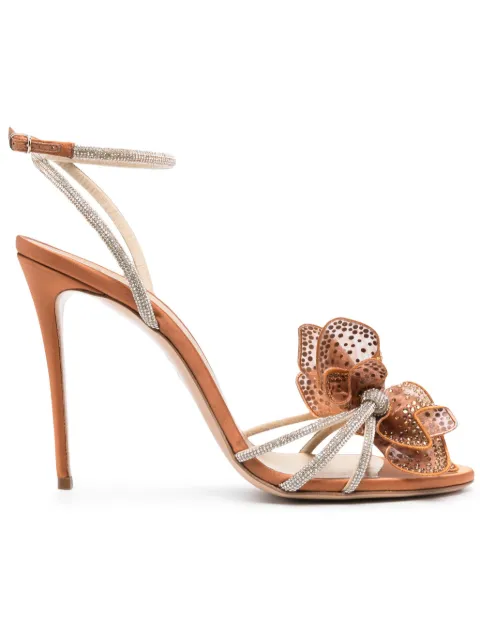Casadei Julia Orchidea 100mm sandals Brown 1L226X1001C2331