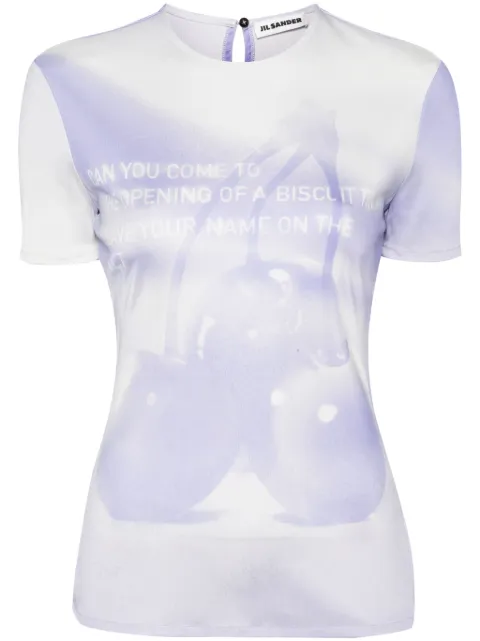 Jil Sander graphic-print jersey T-shirt White J03GC0105J20113