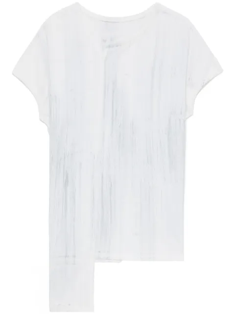 Y's asymmetric-hem cotton T-shirt White YYT14674