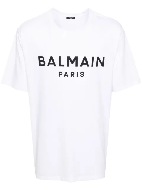 Balmain logo-print cotton T-shirt White CH1EG000BB73