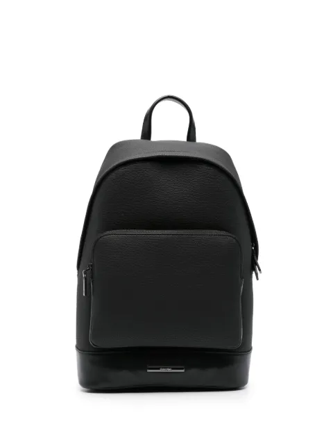 Calvin Klein logo-plaque faux-leather backpack Black K50K511245