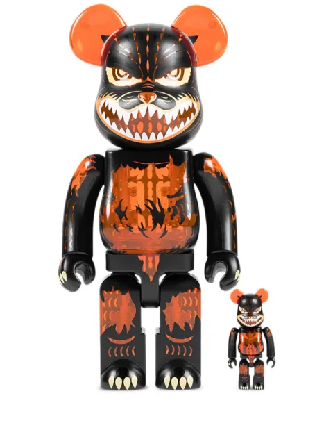 MEDICOM TOY x Godzilla VS Destoroyah BE@RBRICK 100% and 400% figure set Black MEDI2962