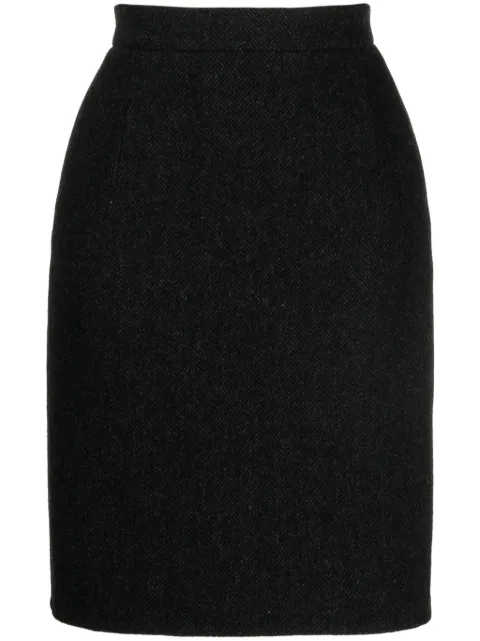 Jil Sander high-waist herringbone skirt Black J40MA1251J4027