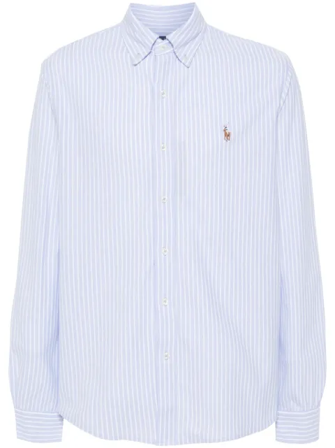 Polo Ralph Lauren Polo-Pony-motif striped shirt Blue 710934575002