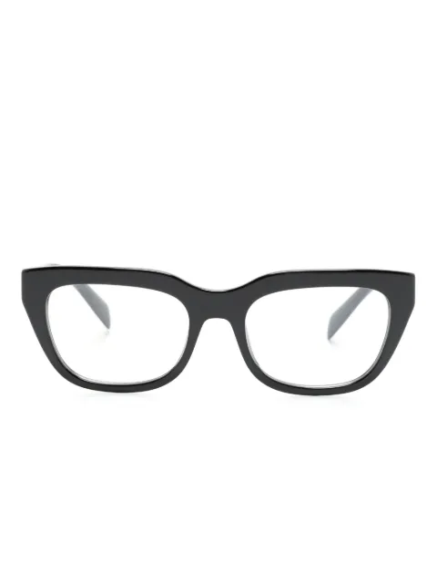 Prada Eyewear logo-print square-frame glasses Black PRA06V16K101