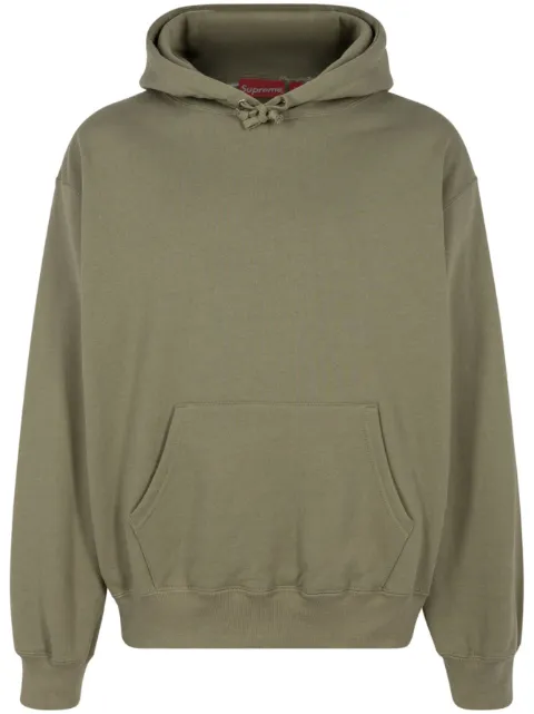 Supreme satin appliqué "FW23 - Light Olive" hoodie Green SU100078
