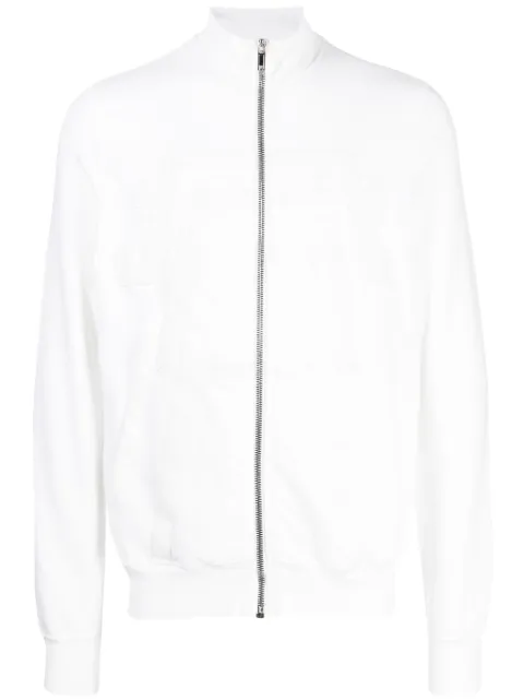 Rick Owens DRKSHDW logo-embossed zip-front cotton jacket White DU02C5725F6W5