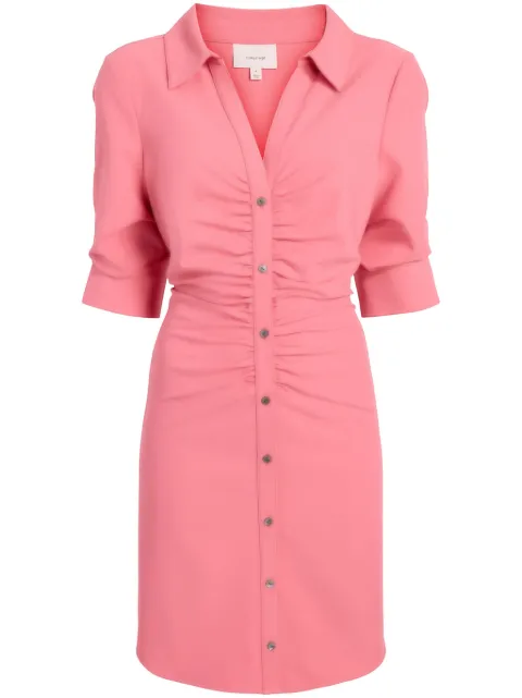 Cinq A Sept Elina ruched shirtdress Pink ZD21373626Z