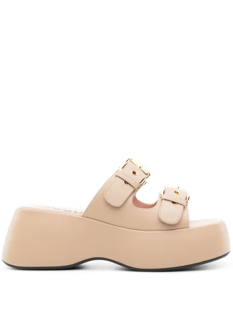 Moschino 75mm Dolly leather sandals Neutrals MA28167I1IMF0