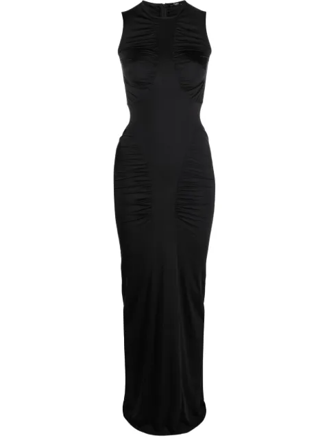 Noire Swimwear ruched maxi dress Black SKU17