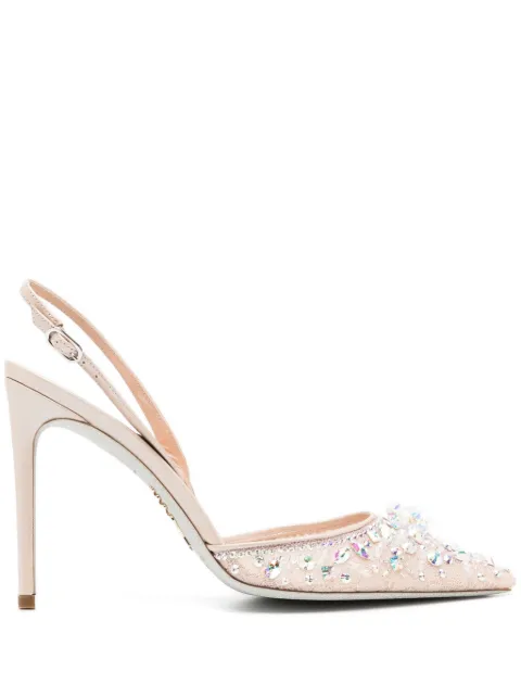 René Caovilla Cinderella 105mm leather pumps Pink C11703105PI01X323