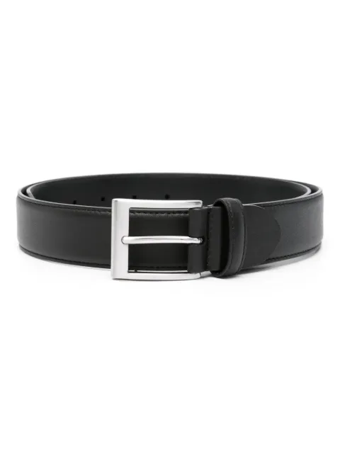 Canali leather buckle belt Black 50CKA00025