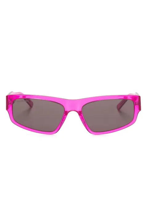 Balenciaga Eyewear logo-print rectangle-frame sunglasses Pink BB0305S010