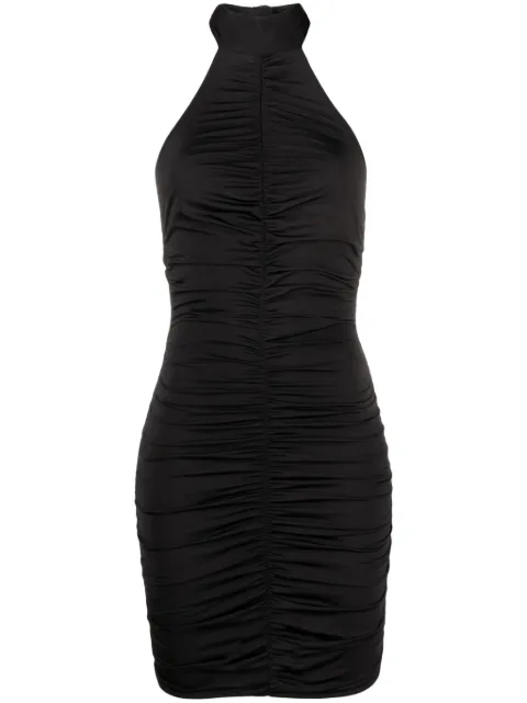 Noire Swimwear ruched halterneck minidress Black SKU15