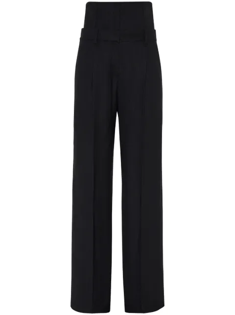 Brunello Cucinelli high-waisted tailored trousers Black MH126P8529C101
