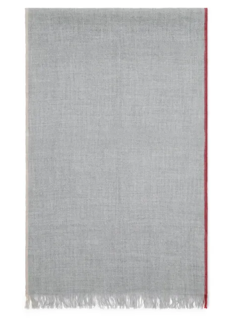 Brunello Cucinelli fringed cashmere-silk scarf Grey MSC670AVCZM20
