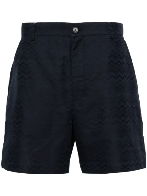 Missoni chevron-jacquard chino shorts Blue US24SI0NBW00RT