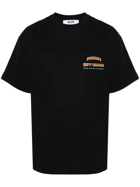 MSGM logo-print cotton T-shirt Black 3640MM148247002