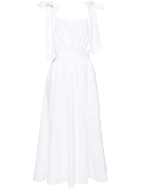 MSGM bow-detail midi dress White 3641MDA52247118