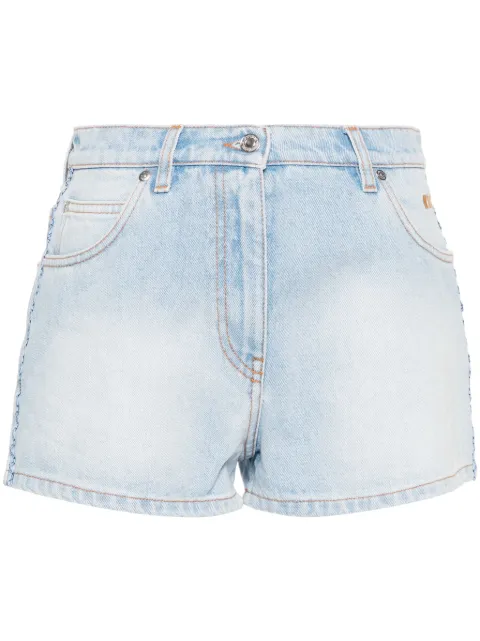 MSGM logo-embroidered denim shorts Blue 3642MDB231L247480