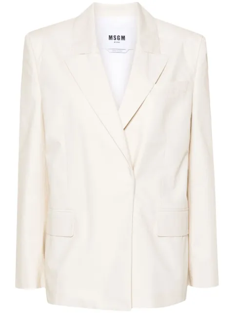 MSGM single-breasted blazer Neutrals 3642MDG05247304