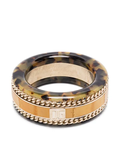 Dolce & Gabbana Pre-Owned 1990s DG-plaque bracelet Yellow DOG450PG