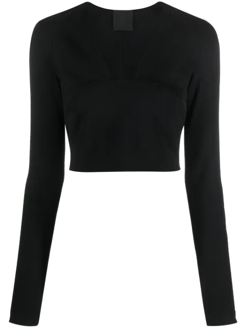 Givenchy square-neck cropped top Black BW617V311U