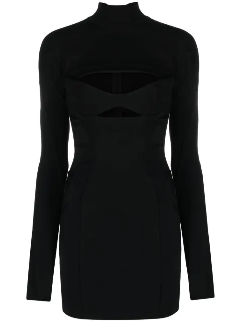 Mugler cut-out panelled minidress Black 23W1RO1537470