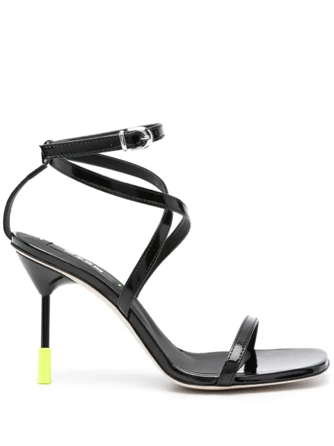 MSGM 95mm leather sandals Black 3641MDS187992