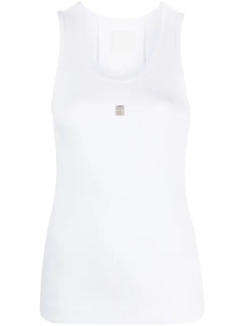Givenchy 4G-plaque tank top White BW70CH3YHY
