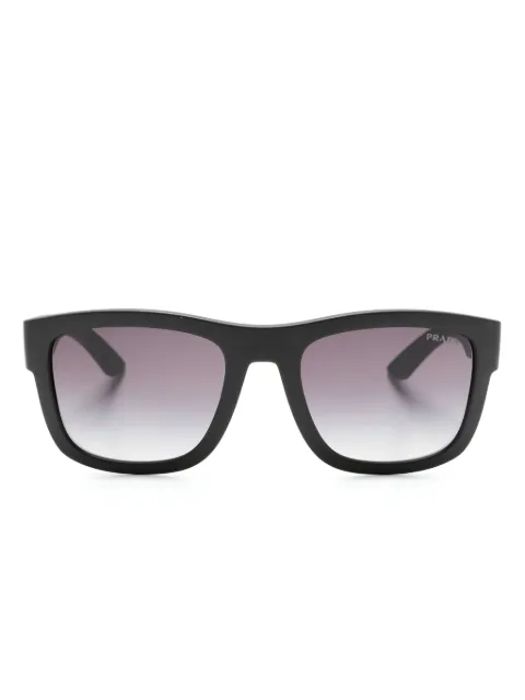 Prada Linea Rossa logo-debossed square-frame sunglasses Black PS01ZS1BO09U