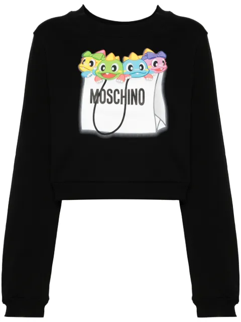 Moschino dragon bag-print sweatshirt Black A17991028