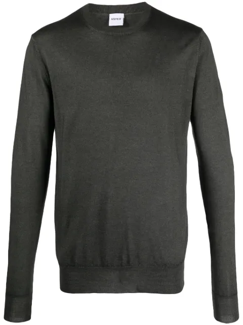 ASPESI crew neck mélange-effect jumper Grey M488V08801189
