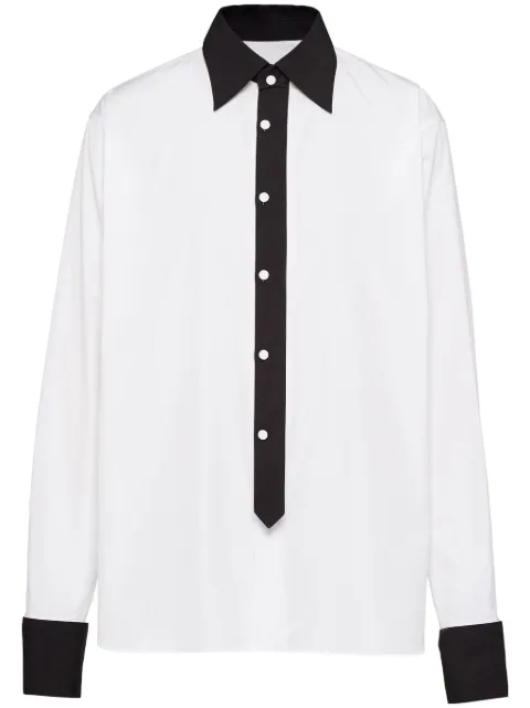 Prada deconstructed cotton shirt White UCN527SOOO10IV