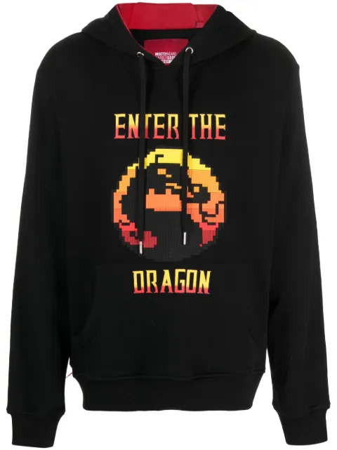 Mostly Heard Rarely Seen 8-Bit text-print cotton hoodie Black MHEB02BDKH43