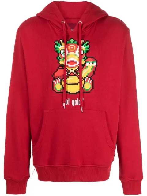 Mostly Heard Rarely Seen 8-Bit Got Gold cotton hoodie Red MHEB02BDKH40