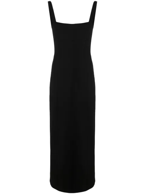 Helmut Lang cut-out sweetheart-neck maxi dress Black N10HW605