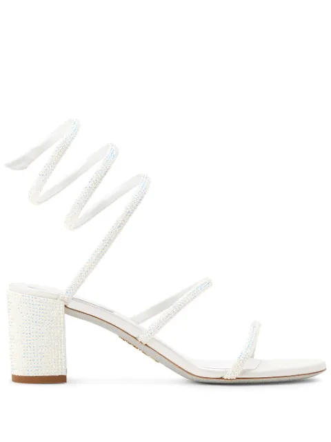 René Caovilla Cleo 60mm leather sandals White C12037060R001X318
