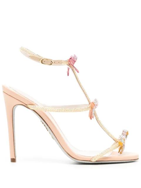 René Caovilla Caterina 100mm leather sandals Neutrals C08003105R001W311