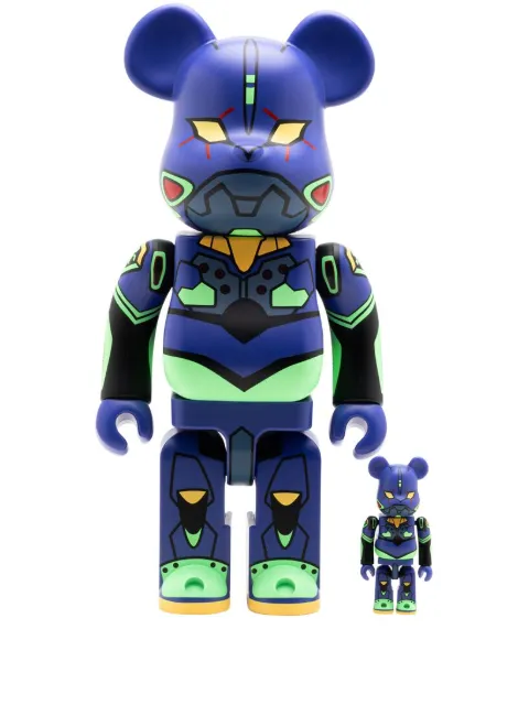 MEDICOM TOY Evangelion Unit 1 "New Paint Version" BE@RBRICK 100% and 400% figure set Purple MEDI2950