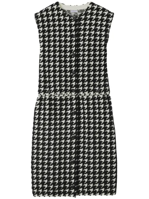 Burberry houndstooth-pattern sleeveless minidress Black 8081991
