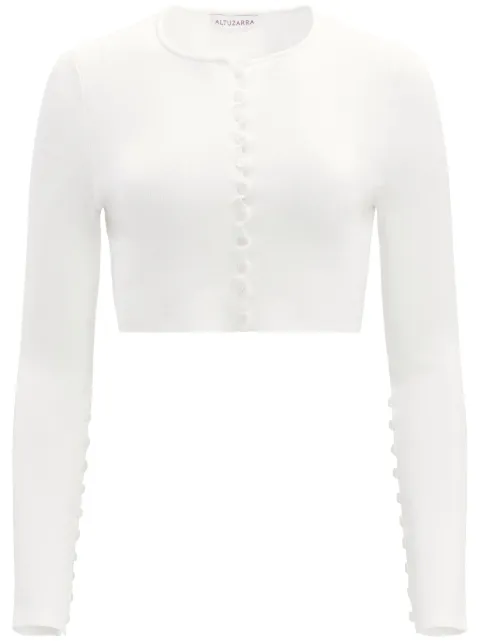 Altuzarra Haruni scallop-edge knitted top White CORE8895KYS010000101NATURALWHITE