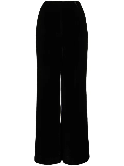 Ulla Johnson Veronica velvet wide-leg trousers Black PS240415