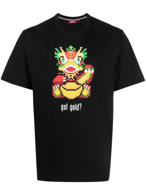 Mostly Heard Rarely Seen 8-Bit Got Gold cotton T-shirt Black MHEB02BDT40