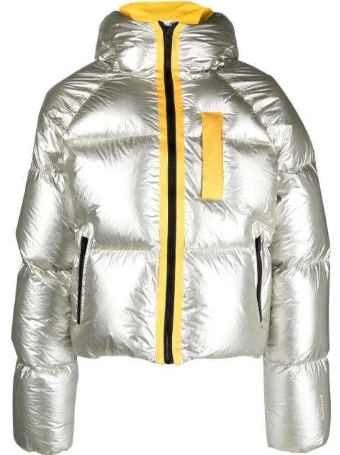 Givenchy laminated hooded puffer jacket Silver BM013W14Y4