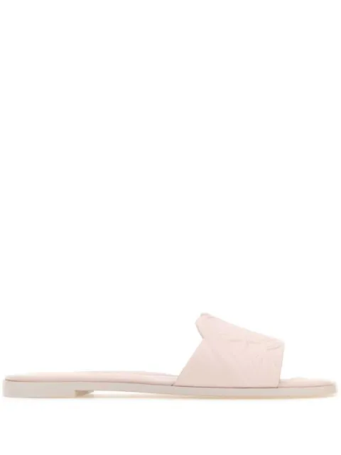 Alexander McQueen embossed-logo leather sandals Pink 780714WIEAE