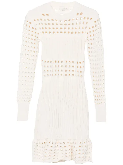 Alexander McQueen knitted mini dress White 780456Q1A8M